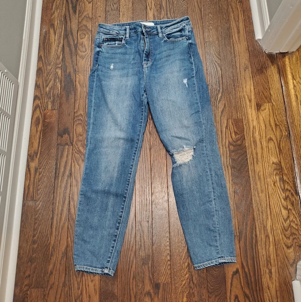 Hidden distressed jeans